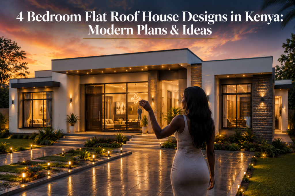 4 Bedroom Flat Roof House Designs in Kenya